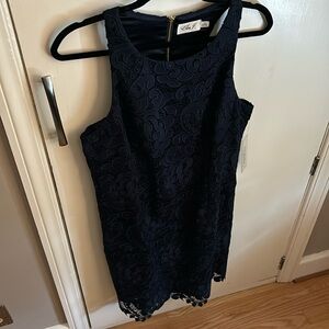 Eliza J, navy blue with lace over lay, size 14